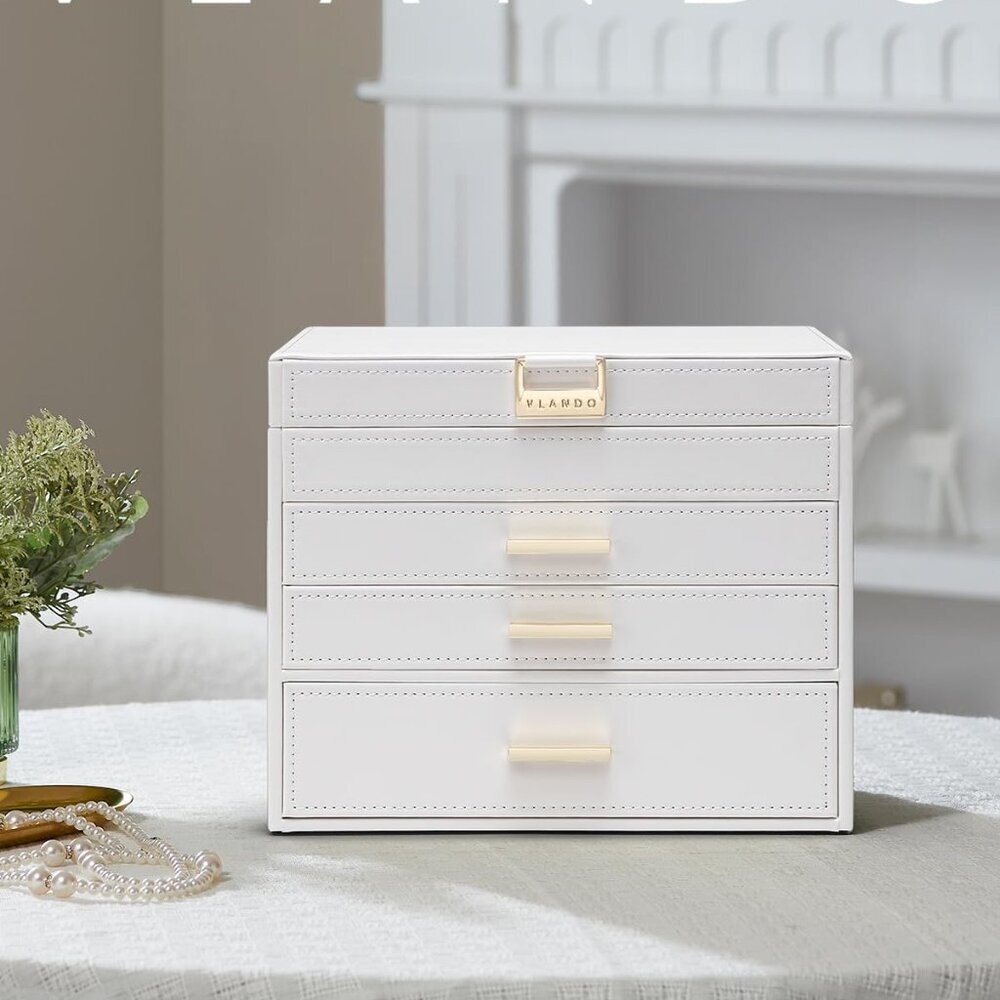 4 Layer Large Jewelry Box - Jewelry Holder Organizer, Jewelry Box Organizer for - Picture 2 of 7